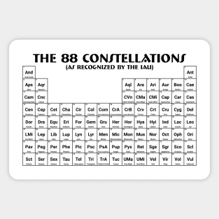 The 88 Constellations Table (White) Magnet